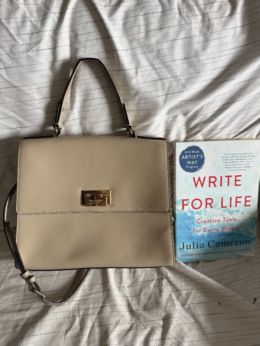 Kate Spade New York 100% Leather Cream Top Handle Crossbody Satchel - Picture 4 of 14